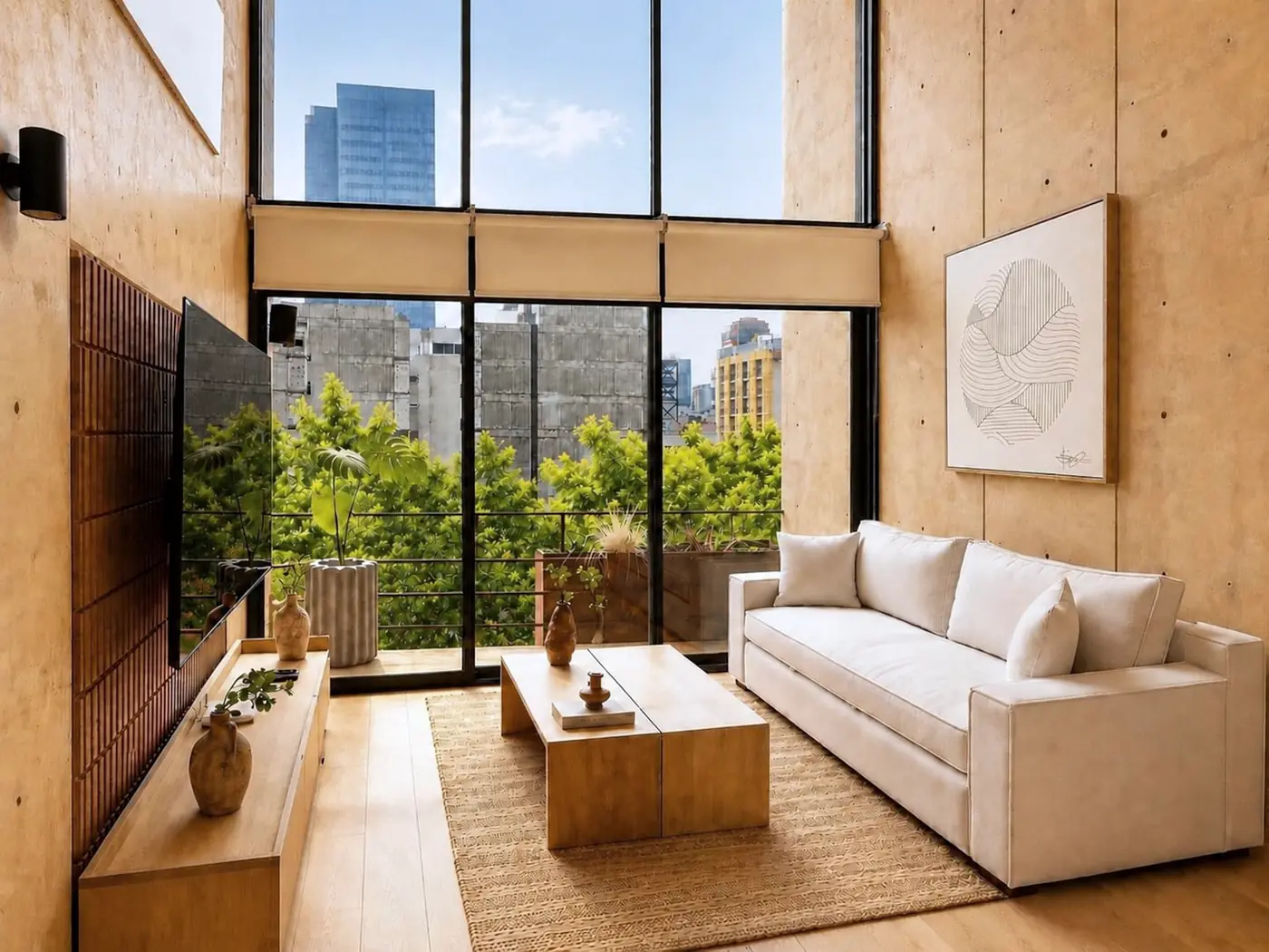 KIN, The double-height living room